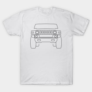 Hummer H2 outline graphic (black) T-Shirt